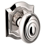 Baldwin Hardware Perilla 5077 Bethpage con Roseta R027 — Níquel pulido Lifetime — Paso