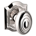 Baldwin Hardware Perilla 5077 Bethpage con Roseta R027 — Níquel pulido Lifetime — Privacidad