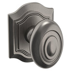 Baldwin Hardware Perilla 5077 Bethpage con Roseta R027 — Níquel grafito Lifetime — Paso