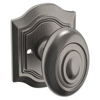 Baldwin Hardware Perilla 5077 Bethpage con Roseta R027 — Níquel grafito Lifetime — Privacidad