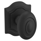 Baldwin Hardware Perilla 5077 Bethpage con Roseta R027 — Negro satinado — Paso