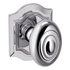 Baldwin Hardware Perilla 5077 Bethpage con Roseta R027 — Cromo pulido — Privacidad