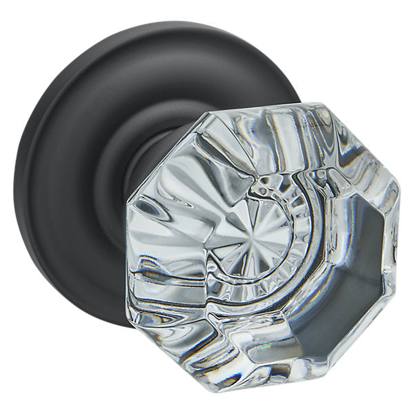 Baldwin Hardware Perilla 5080 Fillmore con Roseta 5048 — Negro satinado — Dummy completo