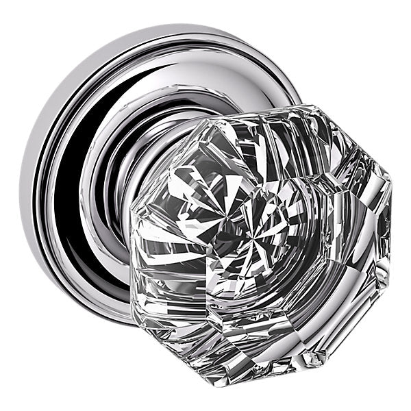 Baldwin Hardware Perilla 5080 Fillmore con Roseta 5048 — Cromo pulido — Dummy completo