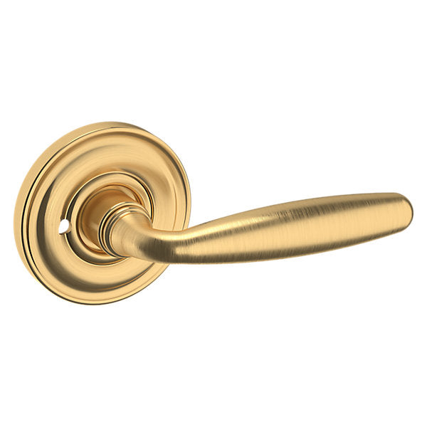 Baldwin Hardware Manija 5106 con Roseta 5048 — Latón satinado Lifetime — Privacidad