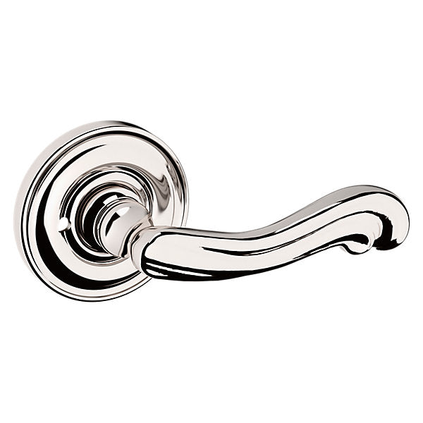 Baldwin Hardware Manija 5108 con Roseta 5048 — Níquel pulido Lifetime — Privacidad