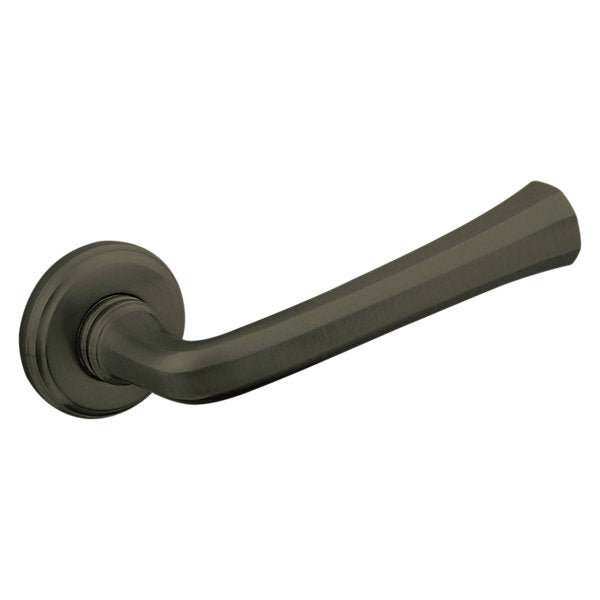 Baldwin Hardware Manija 5112 con Roseta 5075 — Negro satinado — Paso