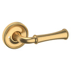 Baldwin Hardware Manija 5118 con Roseta 5076 — Latón satinado Lifetime — Privacidad
