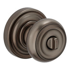 Baldwin Hardware Juego de Entrada con Llave 5210 — Perilla Colonial con Roseta Clásica — Níquel grafito Lifetime