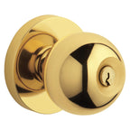 Baldwin Hardware Juego de Entrada con Llave 5215 — Perilla Minneapolis — Latón sin laca