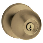 Baldwin Hardware Juego de Entrada con Llave 5215 — Perilla Minneapolis — Latón antiguo