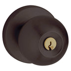 Baldwin Hardware Juego de Entrada con Llave 5215 — Perilla Minneapolis — Bronce aceitado