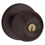 Baldwin Hardware Juego de Entrada con Llave 5215 — Perilla Minneapolis — Bronce aceitado envejecido