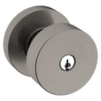 Baldwin Hardware Juego de Entrada con Llave 5230 — Perilla Contemporary con Roseta Redonda — Níquel grafito Lifetime