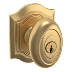 Baldwin Hardware Juego de Entrada con Llave 5237 — Perilla Bethpage con Roseta Bethpage — Latón vintage