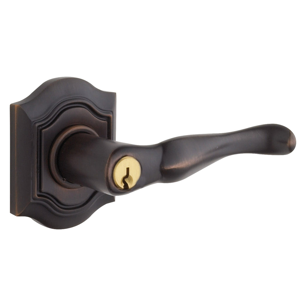 Baldwin Hardware Juego de Entrada con Llave 5237 — Manija Bethpage con Roseta Bethpage — Bronce veneciano