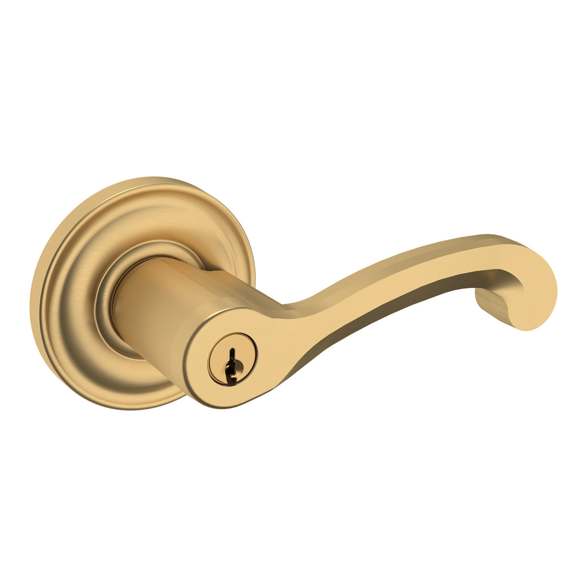 Baldwin Hardware Juego de Entrada con Llave 5245 — Manija Classic con Roseta Clásica — Latón vintage