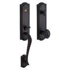 Baldwin Hardware Juego de Entrada 85337 Bethpage — Bronce aceitado
