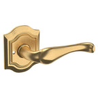 Baldwin Hardware Manija 5447V con Roseta R027 — Latón satinado Lifetime — Privacidad