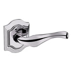Baldwin Hardware Manija 5447V con Roseta R027 — Cromo pulido — Dummy completo