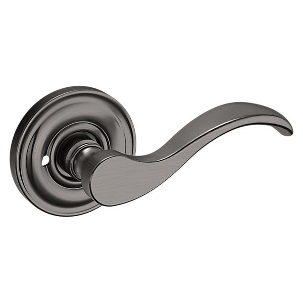 Baldwin Hardware Manija 5455V con Roseta 5048 — Níquel grafito Lifetime — Privacidad