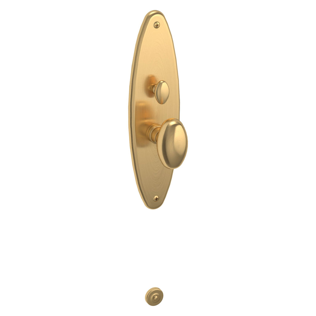 Baldwin Hardware Juego de Entrada Mortise 6560 Lexington — Latón satinado Lifetime (vista interior)