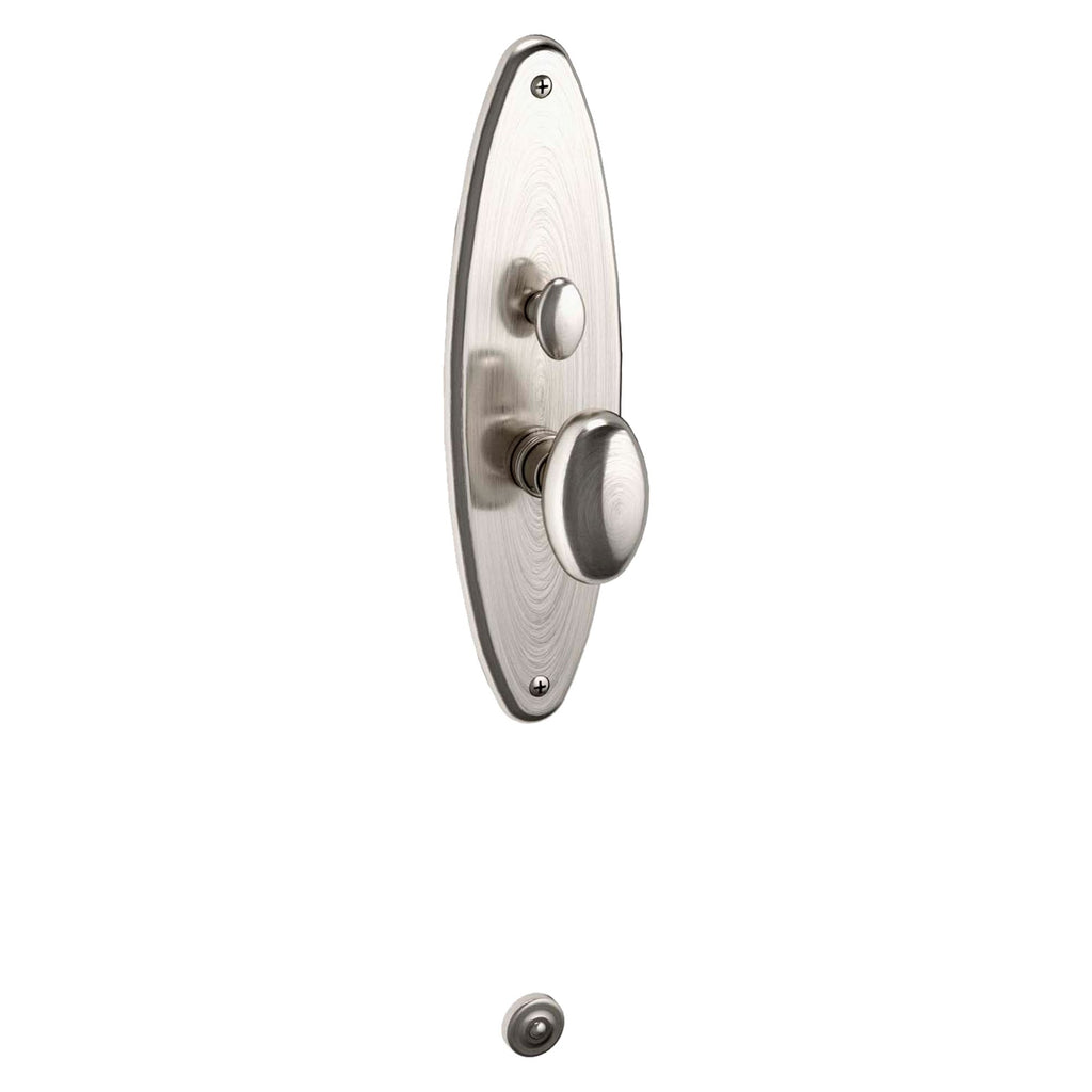 Baldwin Hardware Juego de Entrada Mortise 6560 Lexington — Níquel satinado Lifetime (vista interior)