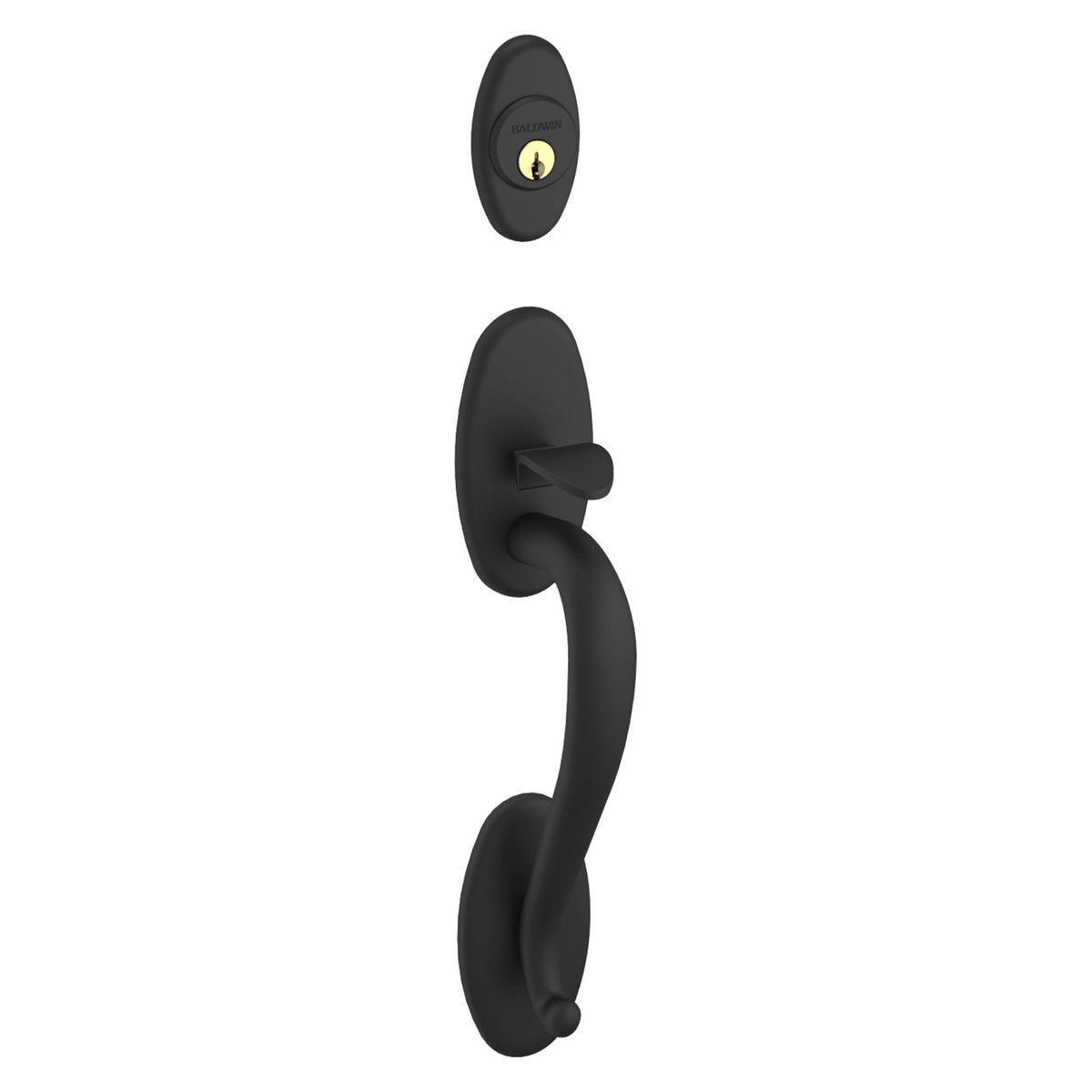 Baldwin Hardware Juego de Entrada Mortise 6560 Lexington — Negro satinado