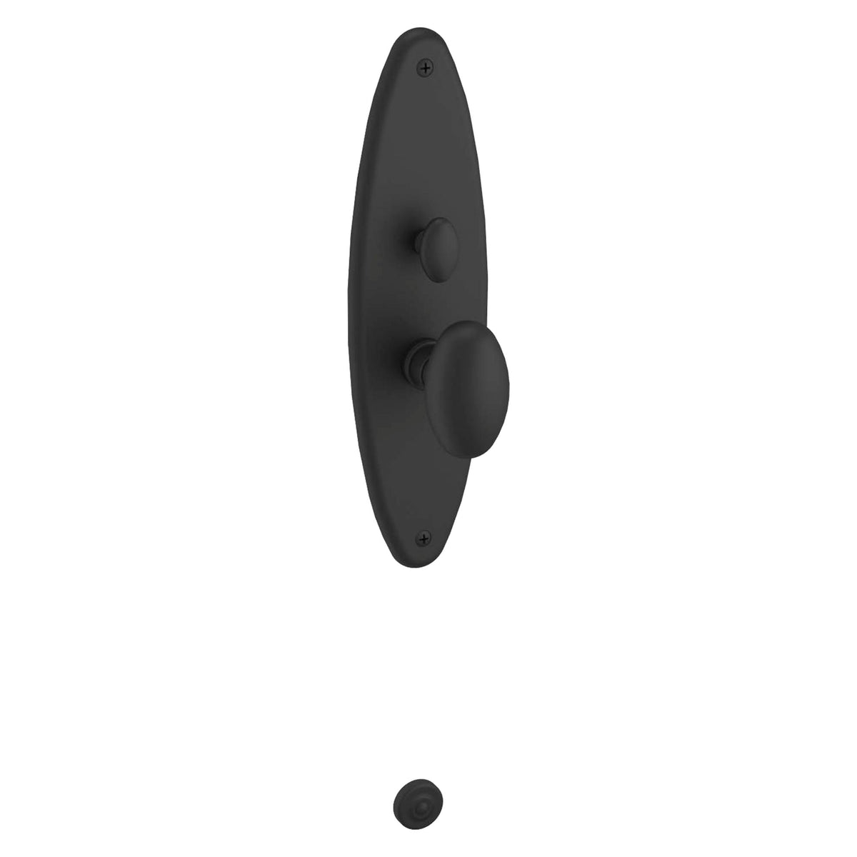 Baldwin Hardware Juego de Entrada Mortise 6560 Lexington — Negro satinado (vista interior)