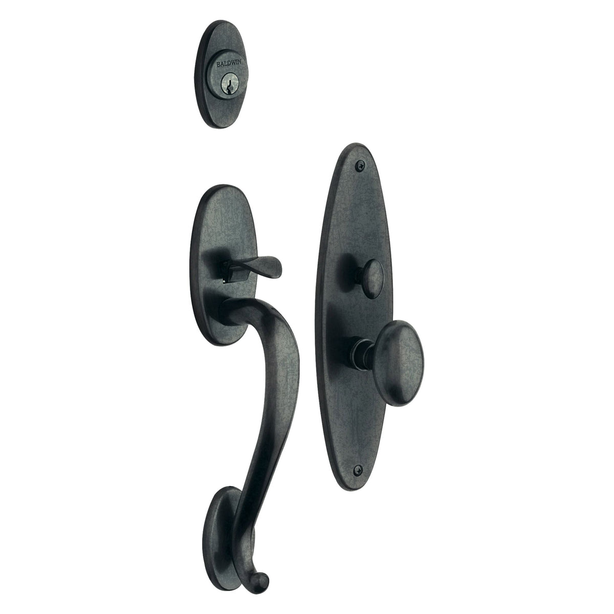 Baldwin Hardware Juego de Entrada Mortise 6560 Lexington — Bronce aceitado envejecido