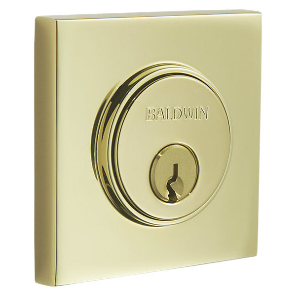 Baldwin Hardware Cerrojo 8220 Contemporary Square — Latón pulido Lifetime (PVD)