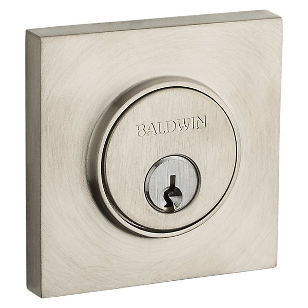 Baldwin Hardware Cerrojo 8220 Contemporary Square — Níquel satinado Lifetime