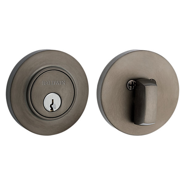 Baldwin Hardware Cerrojo 8244 Contempo 2 Ajustable — Níquel grafito Lifetime