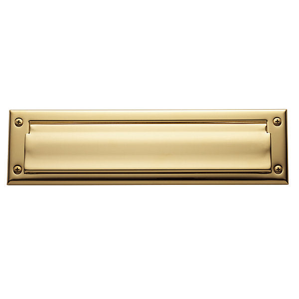 Baldwin Hardware Placa de Buzón 0012 — Latón pulido Lifetime (PVD)