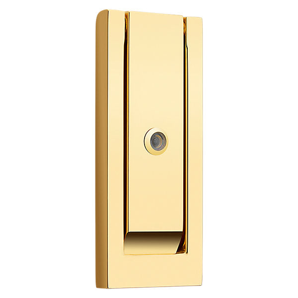 Baldwin Hardware Modern Aldaba de Puerta con Mirilla 0185 — Latón sin laca