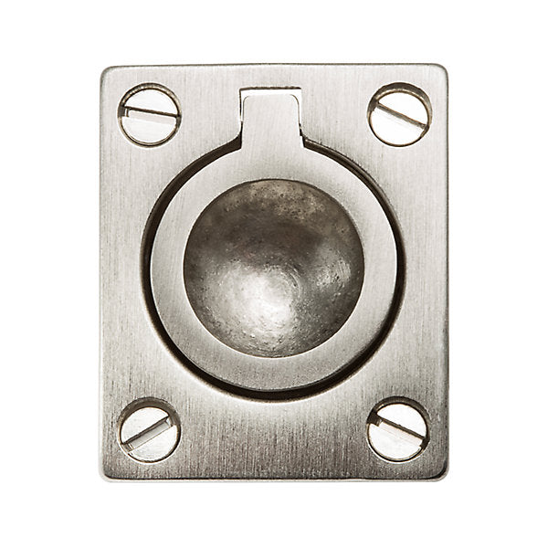 Baldwin Hardware Jaladera de Anillo Empotrada 0392 — Níquel satinado Lifetime