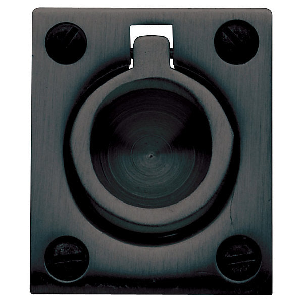 Baldwin Hardware Jaladera de Anillo Empotrada 0392 — Negro satinado