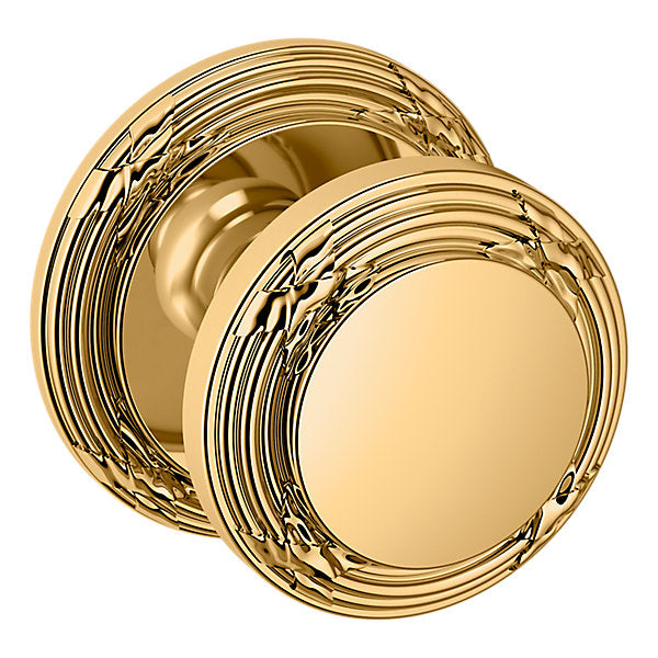 Baldwin Hardware Perilla 5013 con Roseta 5021 — Latón sin laca — Paso