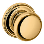 Baldwin Hardware Perilla 5015 Classic con Roseta 5048 — Latón pulido Lifetime (PVD) — Dummy completo