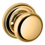 Baldwin Hardware Perilla 5015 Classic con Roseta 5048 — Latón sin laca — Privacidad
