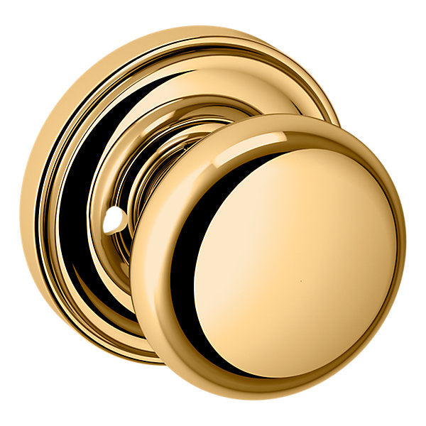 Baldwin Hardware Perilla 5015 Classic con Roseta 5048 — Latón sin laca — Privacidad