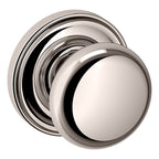 Baldwin Hardware Perilla 5015 Classic con Roseta 5048 — Níquel pulido Lifetime — Dummy completo