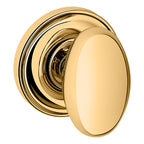 Baldwin Hardware Perilla 5025 con Roseta 5048 — Latón pulido Lifetime (PVD) — Paso