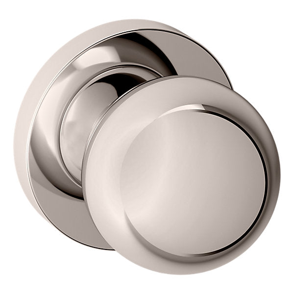 Baldwin Hardware Perilla 5041 con Roseta 5046 — Níquel pulido Lifetime — Dummy completo