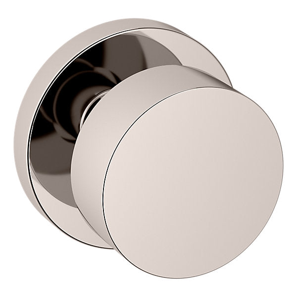Baldwin Hardware Perilla 5055 con Roseta 5046 — Níquel pulido Lifetime — Dummy completo