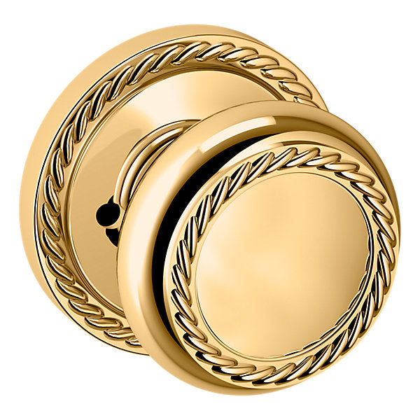 Baldwin Hardware Perilla 5064 con Roseta 5004 — Latón pulido Lifetime (PVD) — Privacidad