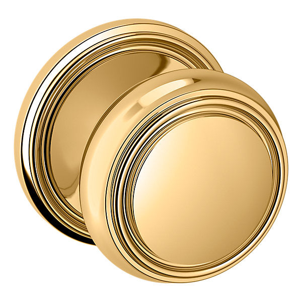 Baldwin Hardware Perilla 5068 con Roseta 5070 — Latón pulido Lifetime (PVD) — Dummy completo