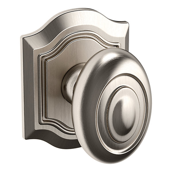 Baldwin Hardware Perilla 5077 Bethpage con Roseta R027 — Níquel satinado Lifetime — Paso