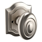 Baldwin Hardware Perilla 5077 Bethpage con Roseta R027 — Níquel satinado Lifetime — Privacidad