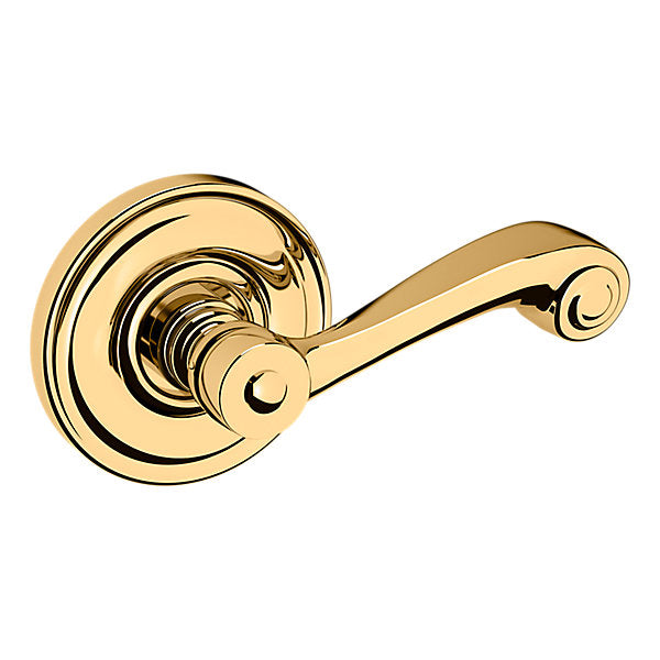 Baldwin Hardware Manija 5103 con Roseta 5048 — Latón pulido Lifetime (PVD) — Dummy completo